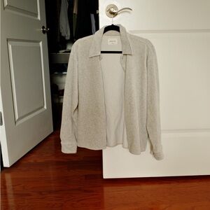 Aritzia Gray Corduroy Button Down Shirt
